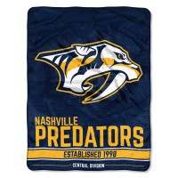 Northwest Nhl Nashville Predators Unisexadult Micro Raschel Throw Blanket 46 X 60 Break Away