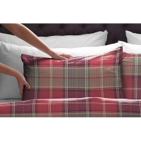 Pointehaven Flannel Deep Pocket Set With Oversized Flat Sheet Twin Xl Piedmont Plaid