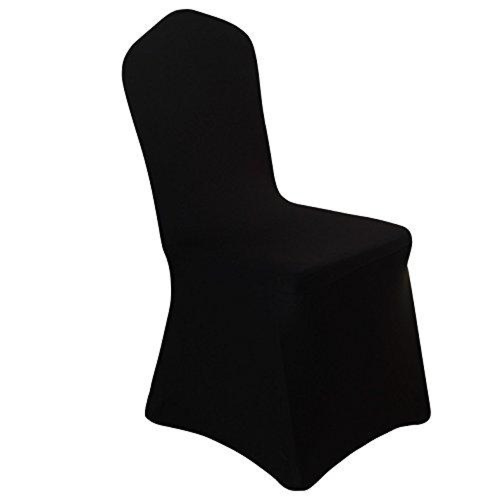 Ieventstar Stretch Spandex Dining Chair Cover Covers Slipcover For Wedding Banquet Dining Room(Black)