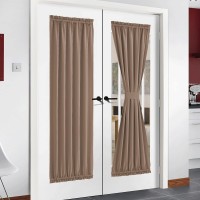 Nicetown Blackout Panel For French Door Thermal Insulated Thick Privacy Blackout Curtain For Glass Doorfrench Door With Adjus