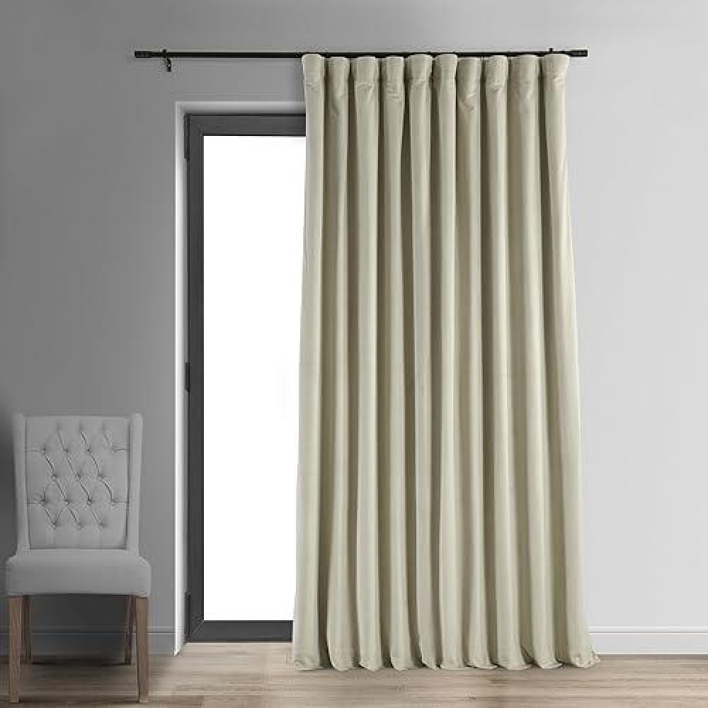 Hpd Half Price Drapes Signature Velvet Thermal Blackout Curtains For Living Room 96 Inch Long 1 Panel Rod Pocket Insulated Bla