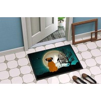 Carolines Treasures Bb2305Mat Halloween Scary Fawn Boxer Doormat 18X27 Front Door Mat Indoor Outdoor Rugs For Entryway Non Slip