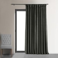 Hpd Half Price Drapes Signature Velvet Thermal Blackout Curtains For Living Room 96 Inch Long 1 Panel Rod Pocket Insulated Bla