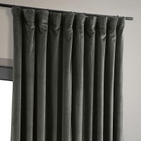 Hpd Half Price Drapes Signature Velvet Thermal Blackout Curtains For Living Room 96 Inch Long 1 Panel Rod Pocket Insulated Bla