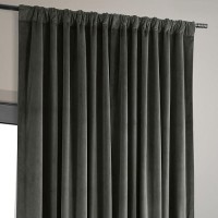 Hpd Half Price Drapes Signature Velvet Thermal Blackout Curtains For Living Room 96 Inch Long 1 Panel Rod Pocket Insulated Bla