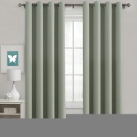 Hversailtex Window Treatment Blackout Thermal Insulated Room Darkening Solid Grommet Curtainsdrapes For Bedroom Set Of 2 Pane