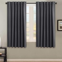 Hversailtex Blackout Curtains Thermal Insulated Window Treatment Panels Room Darkening Blackout Drapes For Living Room Back Tab