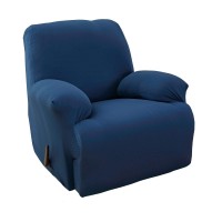 Marcielo Stretch Recliner Slipcover, 1-Piece Couch Cover, Sofa Cover, Furniture Chair Slipcover (Blue)