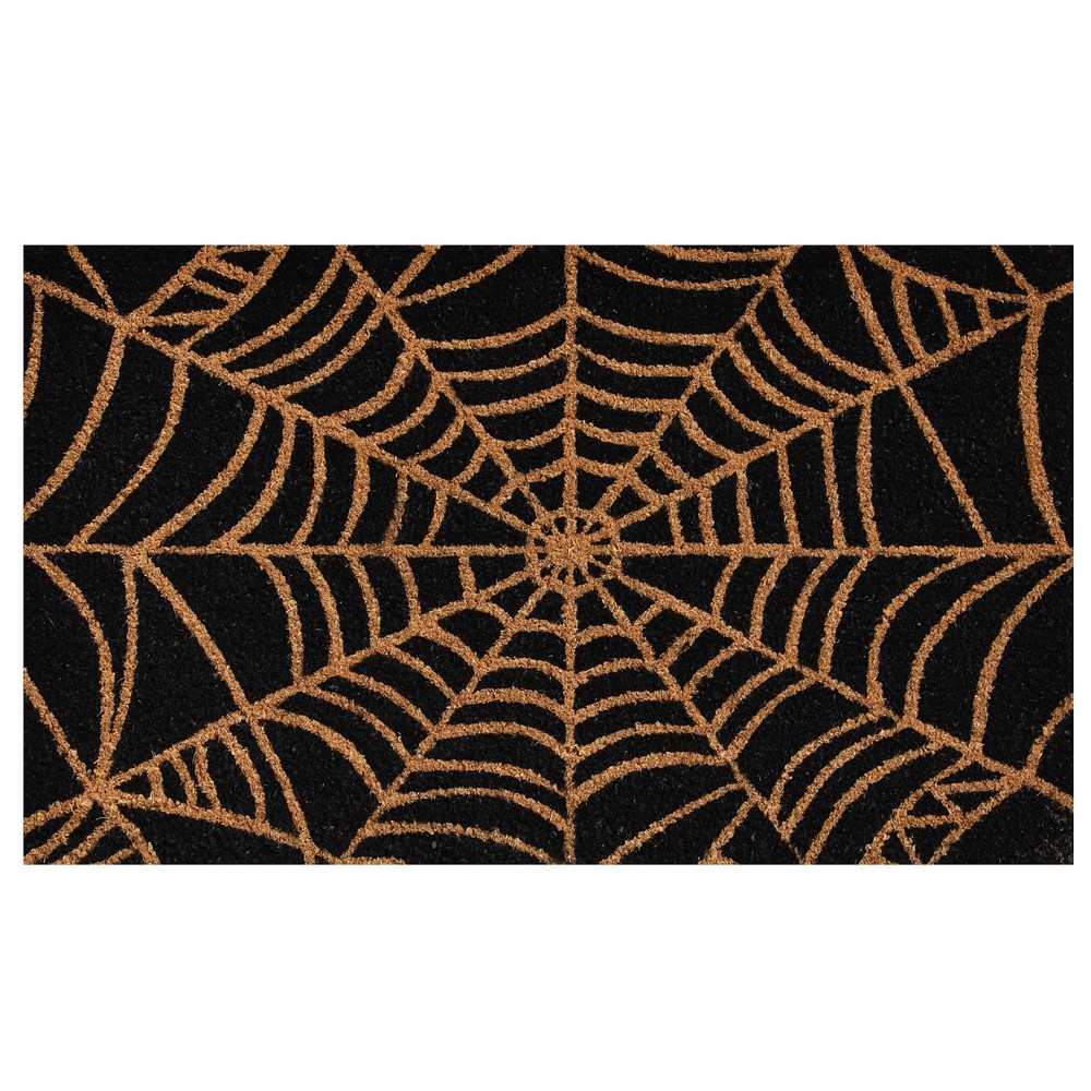 Calloway Mills 101951729 Scary Web Doormat 17X29 Black And Natural