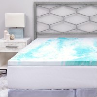 Biopedic 2Inch Full Size Mattress Topper Icool Tech And Gel Swirl Medium Plush Memory Foam Mattress Topper Certipurus Certif