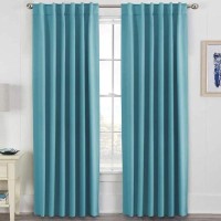 Hversailtex Blackout Curtains Thermal Insulated Window Treatment Panels Room Darkening Blackout Drapes For Living Room Back Tab