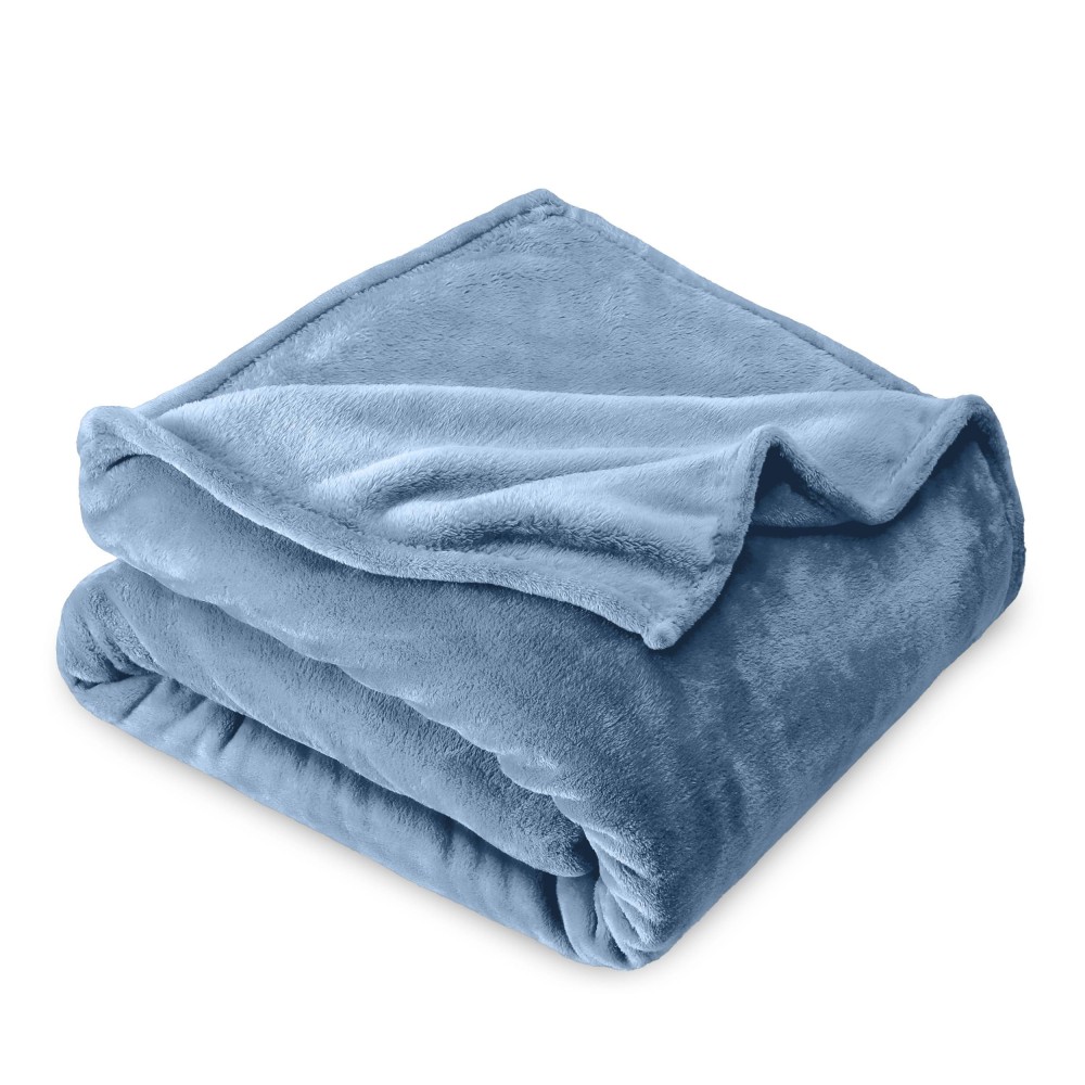 Bare Home Fleece Blanket Twintwin Extra Long Coronet Blue Blanket For Bed Sofa Couch Movie Night Camping And Travel