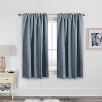 Hversailtex Blackout Curtains Thermal Insulated Window Treatment Panels Room Darkening Blackout Drapes For Living Room Back Tab