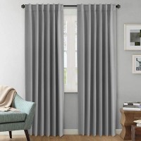 Hversailtex Blackout Curtains Thermal Insulated Window Treatment Panels Room Darkening Blackout Drapes For Living Room Back Tab