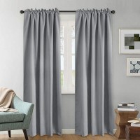 Hversailtex Blackout Curtains Thermal Insulated Window Treatment Panels Room Darkening Blackout Drapes For Living Room Back Tab