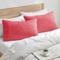 Nestl Coral Pink Pillow Cases Queen Size Set Of 2 Soft Queen Pillow Case 1800 Microfiber Queen Pillow Cases 2 Pillowcases Que