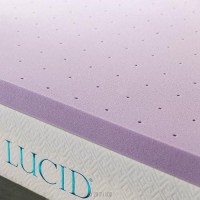 Lucid Lavender Infused Memory Foam Mattress Topper  Twin Xl  3 Inch  Ventilated Design - Lavender Topper