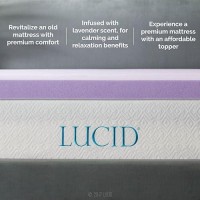 Lucid Lavender Infused Memory Foam Mattress Topper  Twin Xl  3 Inch  Ventilated Design - Lavender Topper