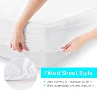 Linenspa Waterproof 5-Sided Premium Mattress Protector - Breathable And Hypoallergenic - Fitted Sheet Style Machine Washable Protector - Twin