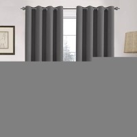 Hversailtex Premium Solid Thermal Insulated Blackout Grey Curtains Window Drapes 2 Panels Set Charcoal Gray 52X72 Inch 8 Gr