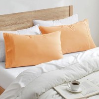 Nestl Orange Pillow Cases Queen Size Set Of 2 Soft Queen Pillow Case 1800 Microfiber Queen Pillow Cases 2 Pillowcases Queen