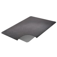 Deflecto Ergonomic Sit and Stand Black Chair Mat Low Pile Carpet and Hard Floors Rectangle 46 x 60 Black