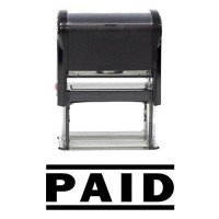 Paid Self Inking Rubber Stamp (Black) - Large