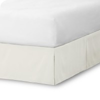 Bare Home Kids Twin Bed Skirt 15Inch Tailored Drop Easy Fit Bed Skirt For Twin Beds Center Corner Pleats Twin Cream