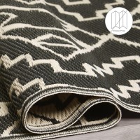 Fab Habitat Outdoor Rug Waterproof Fade Resistant Creasefree Premium Recycled Plastic Tribal Boho Neutral Large Patio