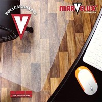 Marvelux Heavy Duty Polycarbonate Office Chair Mat For Hardwood Floors 48