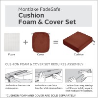 Classic Accessories Montlake Fadesafe Water-Resistant 48 X 18 X 3 Inch Outdoor Bench/Settee Cushion Slip Cover, Patio Furniture Swing Cushion Cover, Heather Henna Red, Patio Furniture Cushion Covers