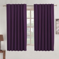 Turquoize Back Tab Curtains Room Darkening Curtains Thermal Insulated Purple Blackout Curtain For Girls Rod Pocket Curtain Win