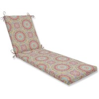 Pillow Perfect 611532 Outdoorindoor Delancey Jubilee Chaise Lounge Cushion 80 X 23 Multicolored Orange