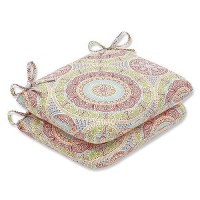 Pillow Perfect 609515 Outdoorindoor Delancey Jubilee Round Corner Seat Cushions 185 X 155 Multicolored 2 Pack