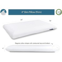 Bluewave Bedding Slim Gel Memory Foam Pillow For Stomach Back And Side Sleepers Therapeutic Design For Spinal Alignment Bett