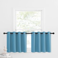 Nicetown Insulated Blackout Window Draperies Energy Efficient Home Decor Grommettop Curtains For Bedroom 52 By 24 12 Inches