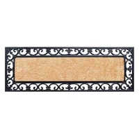 A1Hc Natural Coir And Rubber Large Door Mat 18X48 Thick Durable Doormats For Entrance Heavy Duty Long Lasting Front Door