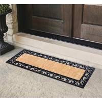 A1Hc Natural Coir And Rubber Large Door Mat 18X48 Thick Durable Doormats For Entrance Heavy Duty Long Lasting Front Door