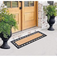 A1Hc Natural Coir And Rubber Large Door Mat 18X48 Thick Durable Doormats For Entrance Heavy Duty Long Lasting Front Door