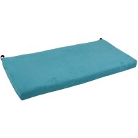 Blazing Needles Microsuede Bench Cushion, 45 X 19, Steel Grey