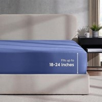 Nestl Royal Blue Twin Fitted Sheet Kids Extra Deep Pocket Fitted Sheet Twin Size 1800 Microfiber Fitted Twin Sheet Only Ultra