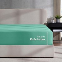 Nestl Mint Fitted Sheet Queen Size Extra Deep Pocket Queen Fitted Sheet Only 1800 Microfiber Fitted Bed Sheet Ultra Soft Fitt