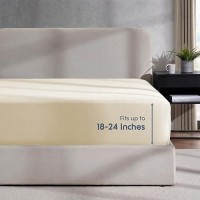 Nestl Beige Fitted Sheet Queen Size Extra Deep Pocket Queen Fitted Sheet Only 1800 Microfiber Fitted Bed Sheet Ultra Soft Fit