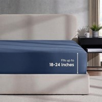 Nestl Extra Deep Pocket King Fitted Sheet Navy Fitted Sheet King Size 1800 Microfiber King Fitted Sheet Only Ultra Soft King