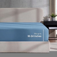 Nestl Blue Heaven Twin Xl Fitted Sheet Only Extra Deep Pocket Fitted Bed Sheet 1800 Microfiber Xl Twin Fitted Sheet Ultra Sof