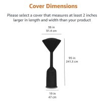 Amazon Basics Outdoor Round Stand Up Patio Heater Cover  Black  36