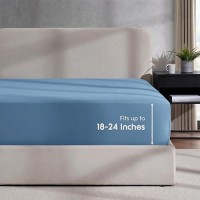 Nestl Extra Deep Pocket Full Fitted Sheet Blue Heaven Full Size Fitted Sheet Only 1800 Microfiber Fitted Bed Sheet Ultra Soft