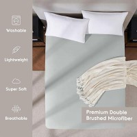 Nestl Extra Deep Pocket Full Fitted Sheet Light Grey Full Size Fitted Sheet Only 1800 Microfiber Fitted Bed Sheet Ultra Soft