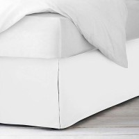 Nestl White Full Xl Bed Skirt Full Xl Size Bed Skirt 14 Inch Drop Brushed Microfiber Bed Skirts Hotel Quality Pleated Bed