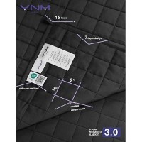 Ynm Exclusive Weighted Blanket Smallest Compartments With Glass Beads Bed Blanket For One Person Of 40Lbs Ideal For Twin Bed